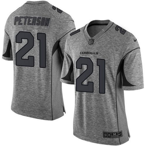 Nike Cardinals #21 Patrick Peterson Gray Men's Stitched NFL Limited Gridiron Gray Jersey - Click Image to Close